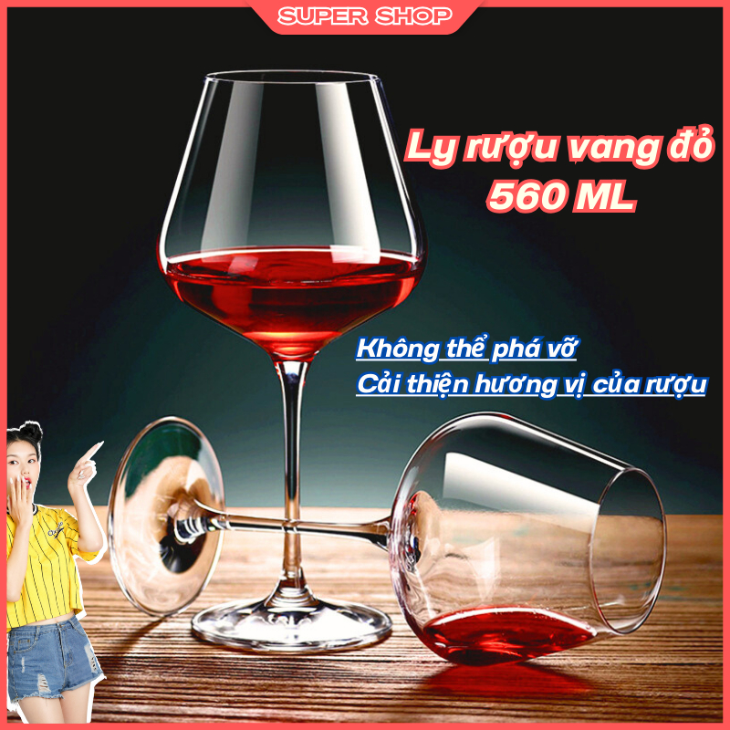 Ly rượu vang đỏ 460 mL (Không thể phá vỡ) Ly rượu sâm banh Bình rượu pha lê 1500ML / 2200ML