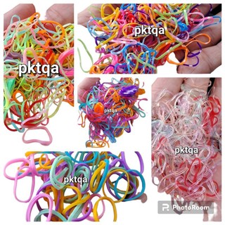 Túi Zip 100g thun buộc tóc loại nhí cho bé tóc ít (thun 1cm)