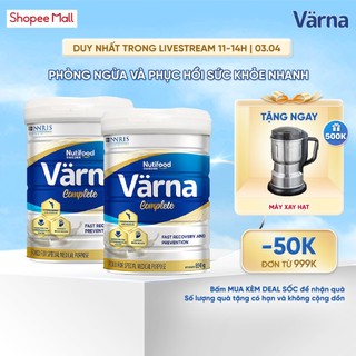 Bộ 2 Lon sữa bột Värna Complete lon 850g - Phòng ngừa & Phục hồi nhanh - Varna