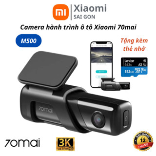 Camera hành trình ô tô Xiaomi 70mai M500, độ phân giải 3K 1944P, bản quốc tế có thể điều khiển giọng nói GPS