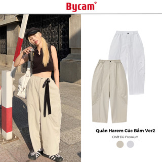 Quần Harem Cúc Bấm Ver2 Dáng Thụng, Quần Dài Dễ Vận Động Nhật Bản 𝘽𝙮𝘾𝙖𝙢𝙘𝙖𝙢