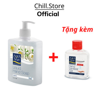 Nước rửa tay aqua vera hương hoa nhài 500ml tặng kèm 01 gel rửa tay khô biotol 100ml
