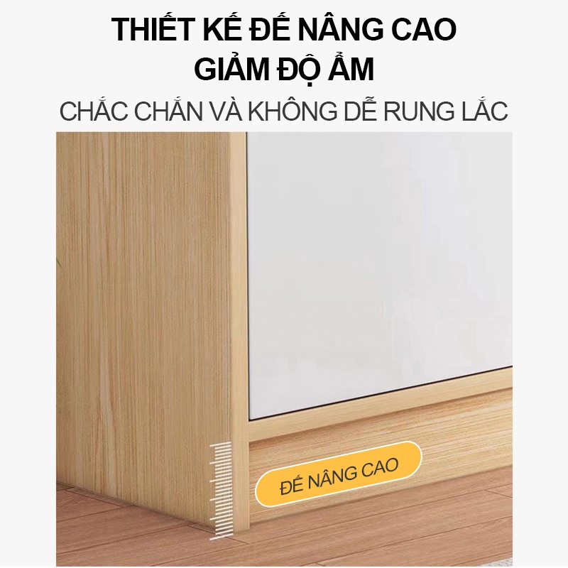 𝑯𝑬𝑰𝑵𝑶Tủ Gỗ Phòng Khách Tủ TV gỗ công nghiệp 2 cửa 2/3 ngăn kéo Màu gỗ+trắng|Bền đẹp không gian sống | BigBuy360 - bigbuy360.vn