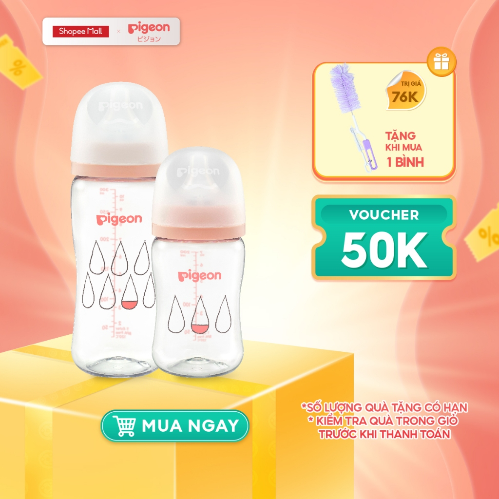 Bình Sữa Softouch T-Ester Plus Thế Hệ III - Giọt sương 200 ml/300ml