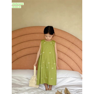 Váy bé gái mùa hè thô thêu cao cấp
