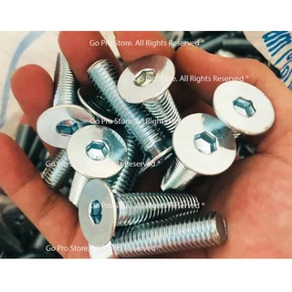 01 bulong lục giác m3 đầu côn chìm thép mạ kẽm ms113847