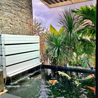  Hệ Thống Lọc Nước Baki 4 Tầng Cho Hồ Cá Koi  Nhựa Composite - Kt 85x25x20cm - BAO GỒM VẬT LIỆU LỌC 