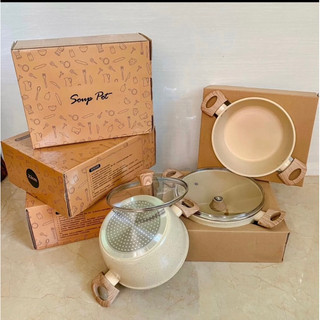 Nồi Nhật nắp kính Chống Dính Vân Đá Đủ size 20,22, 24cm tay cầm chống nóng cho mọi loại bếp hàng sẵn