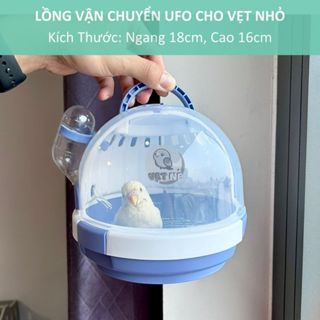 Lồng Vận Chuyển UFO Cho Vẹt Nhỏ (Kèm Vỉ Lót) - Yến Phụng, Parrotlet, Lovebird