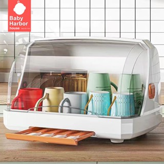 Giá Úp Chén Đĩa Ly Cốc , Giá Úp Bình Sữa Có Nắp Đậy Storage Box,Tiện Lợi Khay Dễ Dàng Tháo Lắp Và Di Chuyển