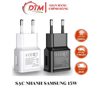 Bộ sạc nhanh Samsung 15W Type C và Micro Cho S8 S9 S10 Note 8 Note 9 A20 A50s A10s,Chính Hãng DTM