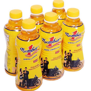 Lốc 6 chai nước tăng lực number 1, chai 330ml