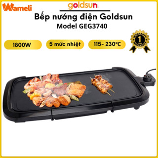 Bếp nướng điện Goldsun GEG3740 công suất 1800W không khói phủ chống dính có rãnh thoát dầu mỡ bảo hành 24 tháng