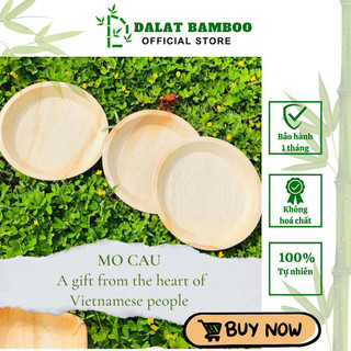 Combo 10 đĩa mo cau made in viet nam - sản phẩm thay thế nhựa - chén, đĩa mo cau tái sử dụng nhiều lần dalat bamboo