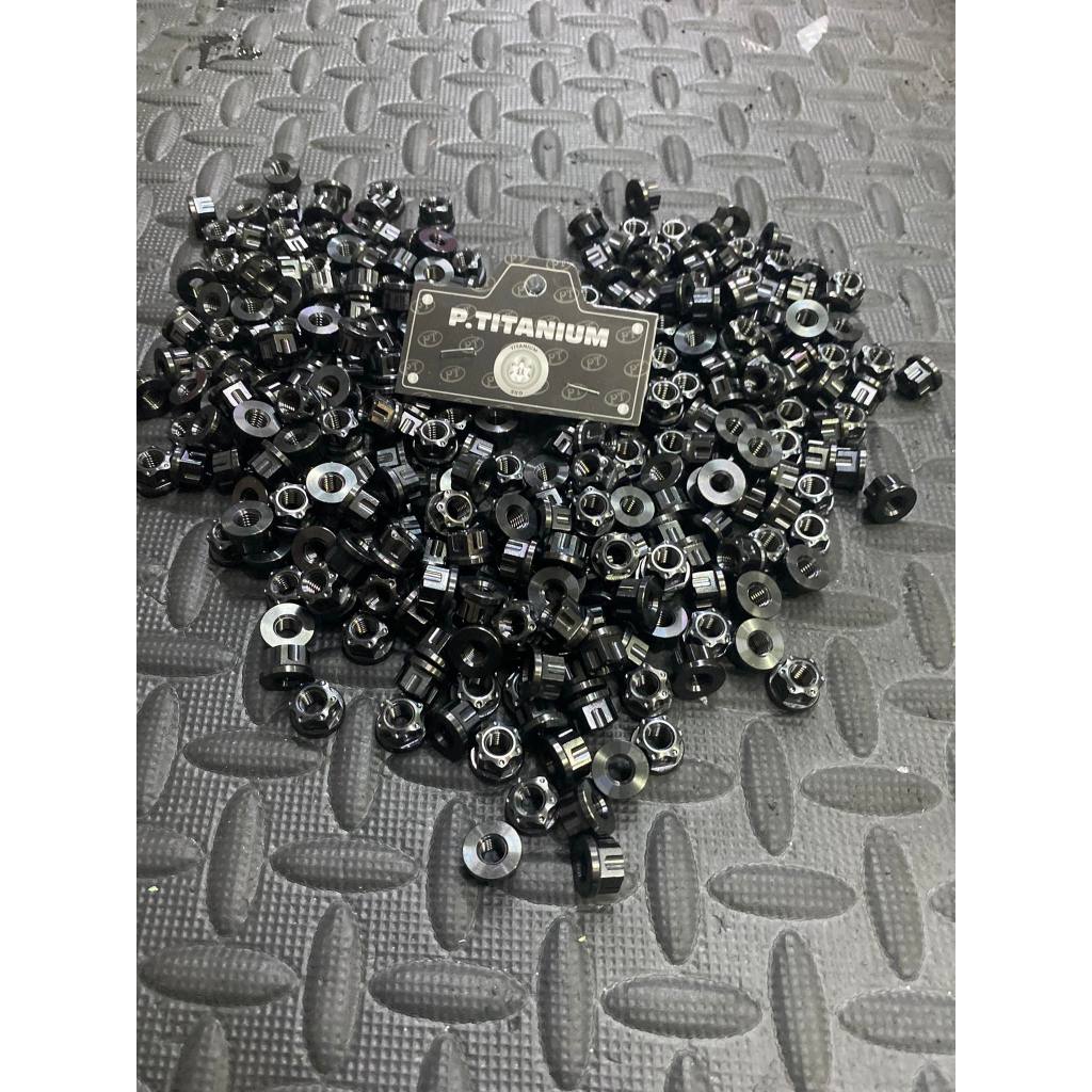 (Titan Đen PVD) Tán 6ly 8ly 10ly Hở Titan Đen , Whole Nut Titanium Black Color M6 M8 M10