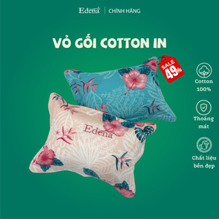Vỏ gối cotton in edena nhiều màu