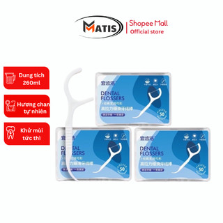 Tăm chỉ nha khoa MATIS hộp 50 cái vệ sinh răng miệng chuẩn y khoa