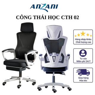 Ghế Công Thái Học, Ghế Xoay Văn Phòng CTH-02 Bảo Vệ Cột Sống Tựa Đầu - Gác Chân
