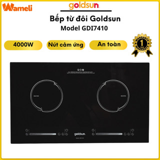 Bếp điện từ đôi Goldsun GDI7400 mặt kính chịu lực màn hình LED cảm ứng thông minh 3600W có khóa trẻ em an toàn
