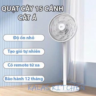Quạt cây đứng Cát Á điều khiển từ xa 15 cánh Quạt làm mát không khí - Hàng chính hãng - Bảo hành 12 tháng