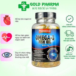  Viên Uống Dầu Cá Pharmekal Omega 3 Fish Oil 1000mg 100 viên 