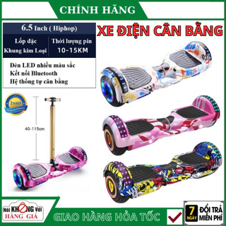 Xe cân bằng điện 2 bánh Smart Balance 6.5 inch - Xe Điện Cân Bằng Cho Bé , kèm tay cầm cao cấp - Bảo Hành 24 Tháng