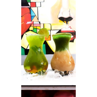 Ly thủy tinh sinh tố, trà sữa, coctail, mojito 350ml miệng loe (ly trơn, không hình)