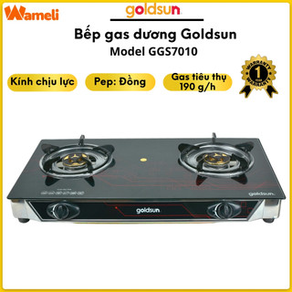 Bếp gas dương Goldsun mặt kính cường lực  GGS7010, hàng chính hãng bảo hành 12 tháng