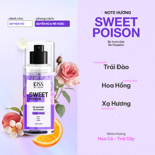 Xịt Thơm Toàn Thân Hương Nước Hoa KISS MY BODY Perfume Mist - Hương Sweet Poison 88ml