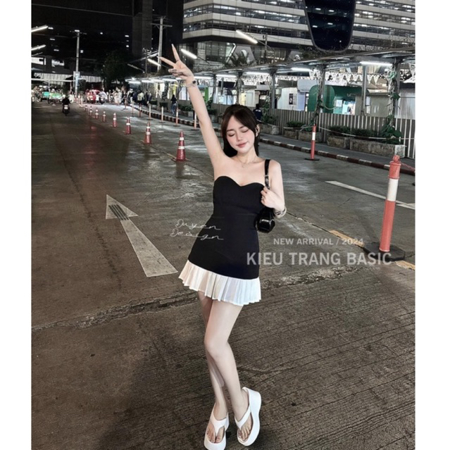 Váy đi biển váy cúp ngực váy nữ dự tiệc sang chảnh chất đẹp chuẩn form mẫu mặc HN DESIGN | BigBuy360 - bigbuy360.vn