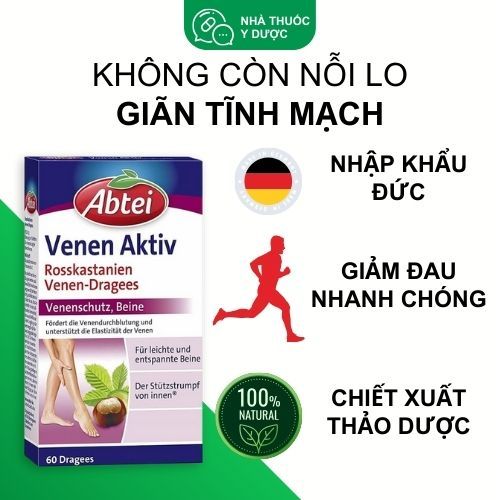 Giãn Tĩnh Mạch Abtei Venen Aktiv - Đức , 60 Viên - Date 2023-2024