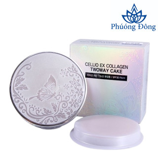 Phấn phủ siêu mịn chống nắng Cellio Ex Collagen Twoway Cake (Kèm thêm 1 lõi)