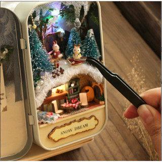 Mô hình nhà gỗ diy - box theatre - snow dream