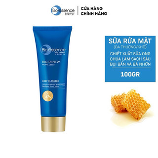 [Freeship] [ HOẢ TỐC] Sữa rửa mặt dưỡng da tươi trẻ (dành cho da khô) Bio-Essence Bio-Renew tinh chất sữa ong chúa 100g