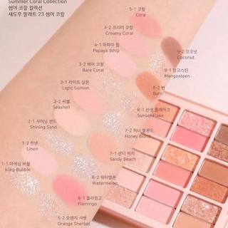 Phấn Mắt 18 Ô Dasique Summer Coral Shadow Palette