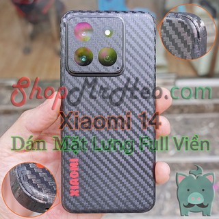 Dán skin mặt sau lưng full viền xiaomi 14