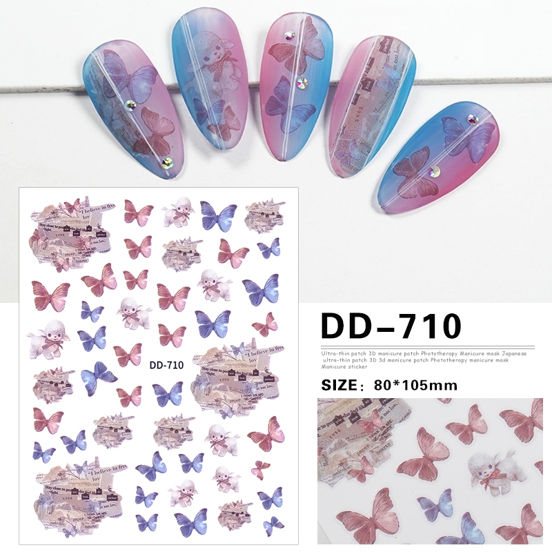sticker nail dán móng ,trang trí nail mã mới