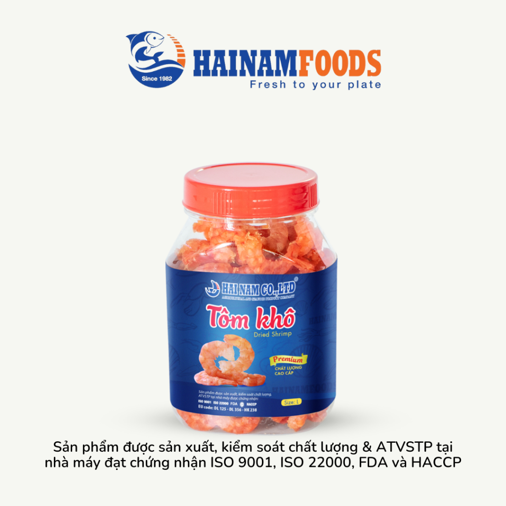 Tôm khô L Hải Nam hũ 100g