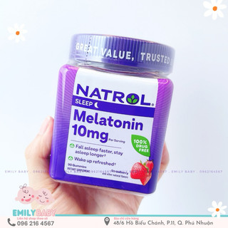 Kẹo dẻo Natrol Melatonin 10mg 90 viên giúp ngủ ngon
