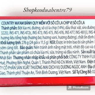Bánh quy mềm với sôcôla chip ( hương sôcôla, hộp 276g, 24gói )