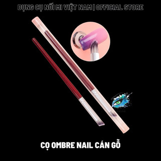 Cọ ombre nail thân gỗ- Cọ làm ombre đầu xiên - Cọ ombre chuyên dụng cho thợ Nail.