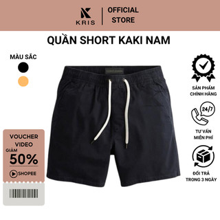 Quần Đùi Short thể thao nam chất kaki xuất xịn, quần ngắn nam cao cấp lưng thun co dãn bigsize dáng Hàn Quốc - KRIS