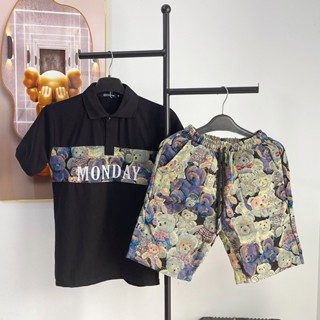 Bộ quần áo thun nam cổ tròn dập nổi tay ngắn, thêu chữ , chất liệu xốp dập nổi, hàng hot giá rẻ K_N LUXURY