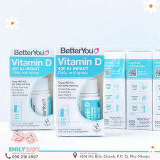 Vitamin D dạng xịt Dlux Better You cho bé 0m+ UK