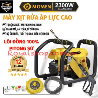 Máy Rửa Xe Áp Lực m Cao Momen 2300w Chính Hãng - Máy Công Nghiệp MO2300pre Áp Lực Cao - Có Chỉnh Áp ( Dùng thử 7 ngày)