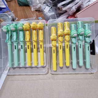 12 cây bút máy hình khủng long & gà con mực xóa được