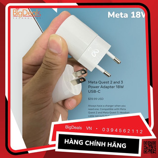 Củ sạc nhanh PD META 18W kèm theo Quest 2/3 ✔️ BigDealsVN