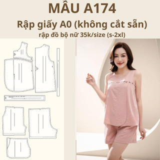Rập giấy a0 đồ bộ nữ a174