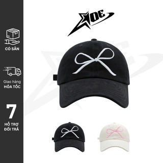 (Có sẵn) AOE STUDIO - Mũ lưỡi trai Y2K chât liệu nón kết kaki thêu nơ phong cách Hàn Quốc dễ thương dành cho nữ