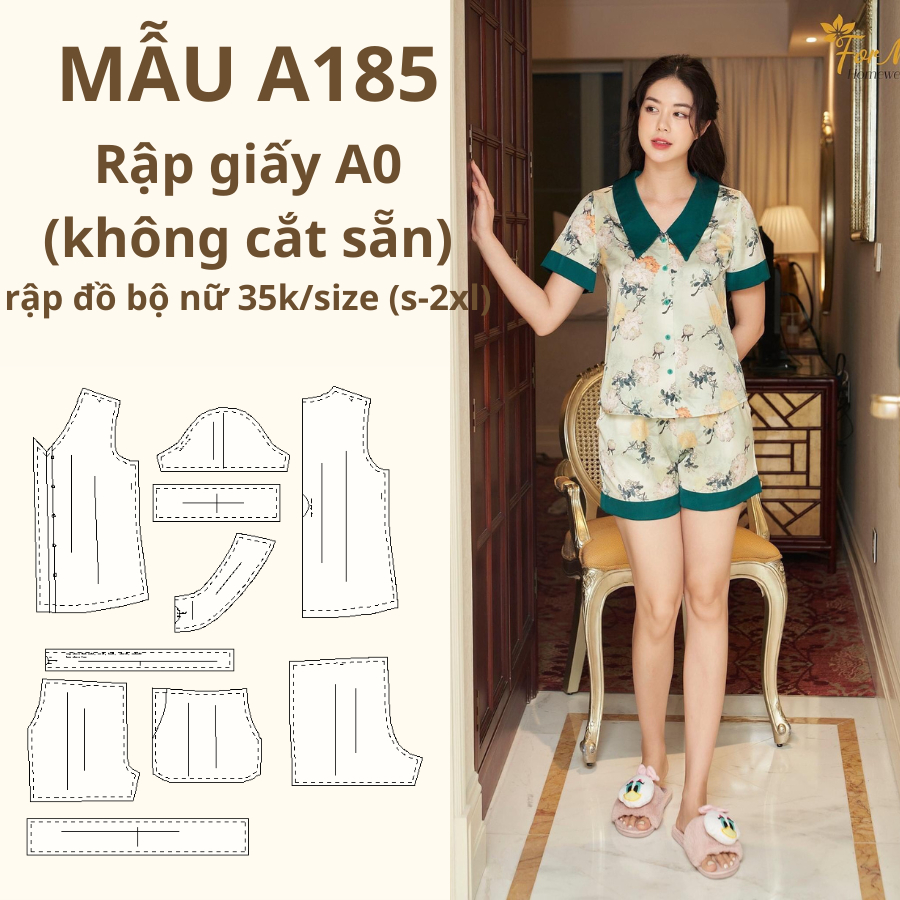 RẬP GIẤY A0 ĐỒ BỘ NỮ A185 (KHÔNG PHẢI BÁN QUẦN ÁO)